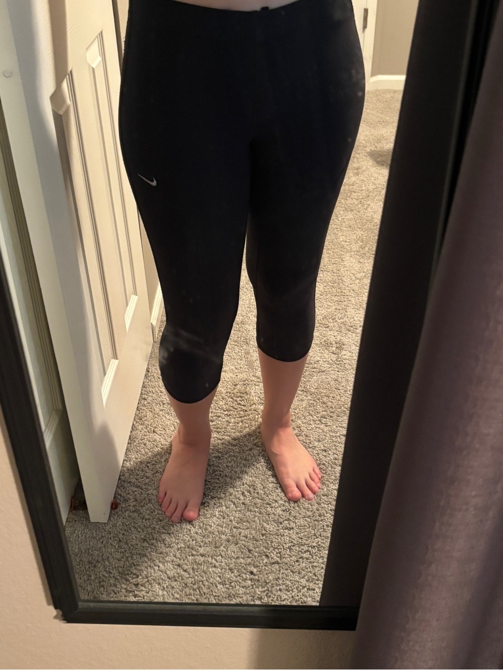 Nike Black Dri-Fit Running Capri Yoga Pants